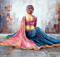 Sabeen Rashid, 24 x 24 Inches, Acrylic on Canvas, Figurative Painting, AC-SBRS-028 Sabeen Rashid, 24 x 24 Inches, Acrylic on Canvas, Figurative Painting, AC-SBRS-028